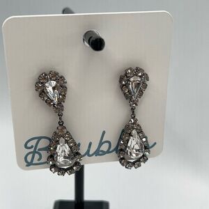 Baubles Silver Austrian Crystals Dangle Earrings